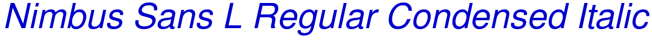 Nimbus Sans L Regular Condensed Italic шрифт